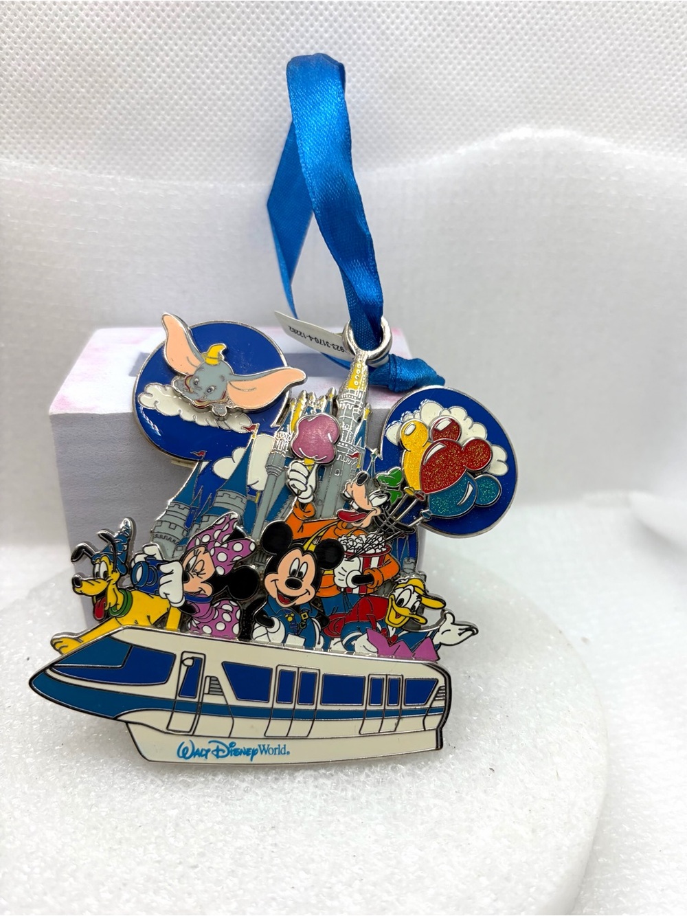 Walt Disney World 3d Cloisonne Monorail Christmas Ornament